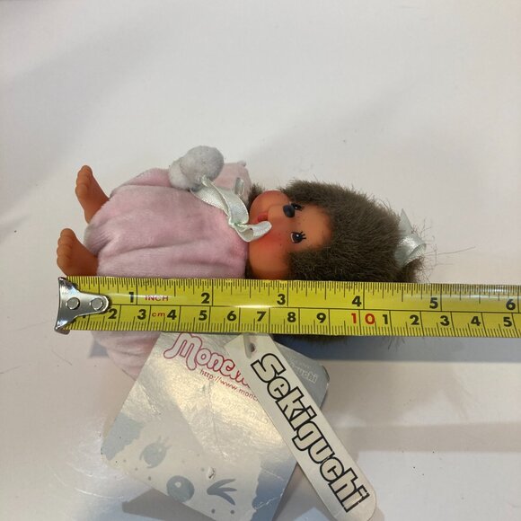 Monchhichi Monkey Bean Bag Baby Set Boy Girl Sekiguchi Doll Toy Tag Japanese - Picture 6 of 16